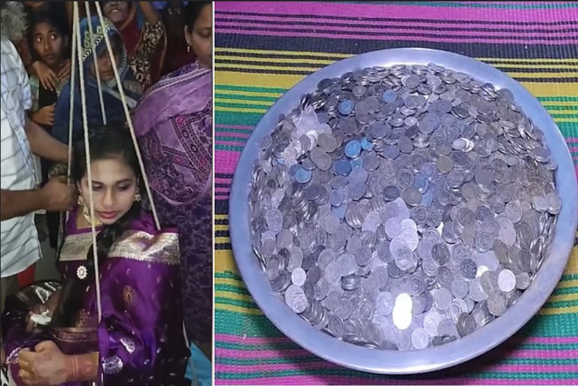 বগুড়ায় নাতনির ওজনের সমান ‘পয়সা’ উপহার দিলেন নানা